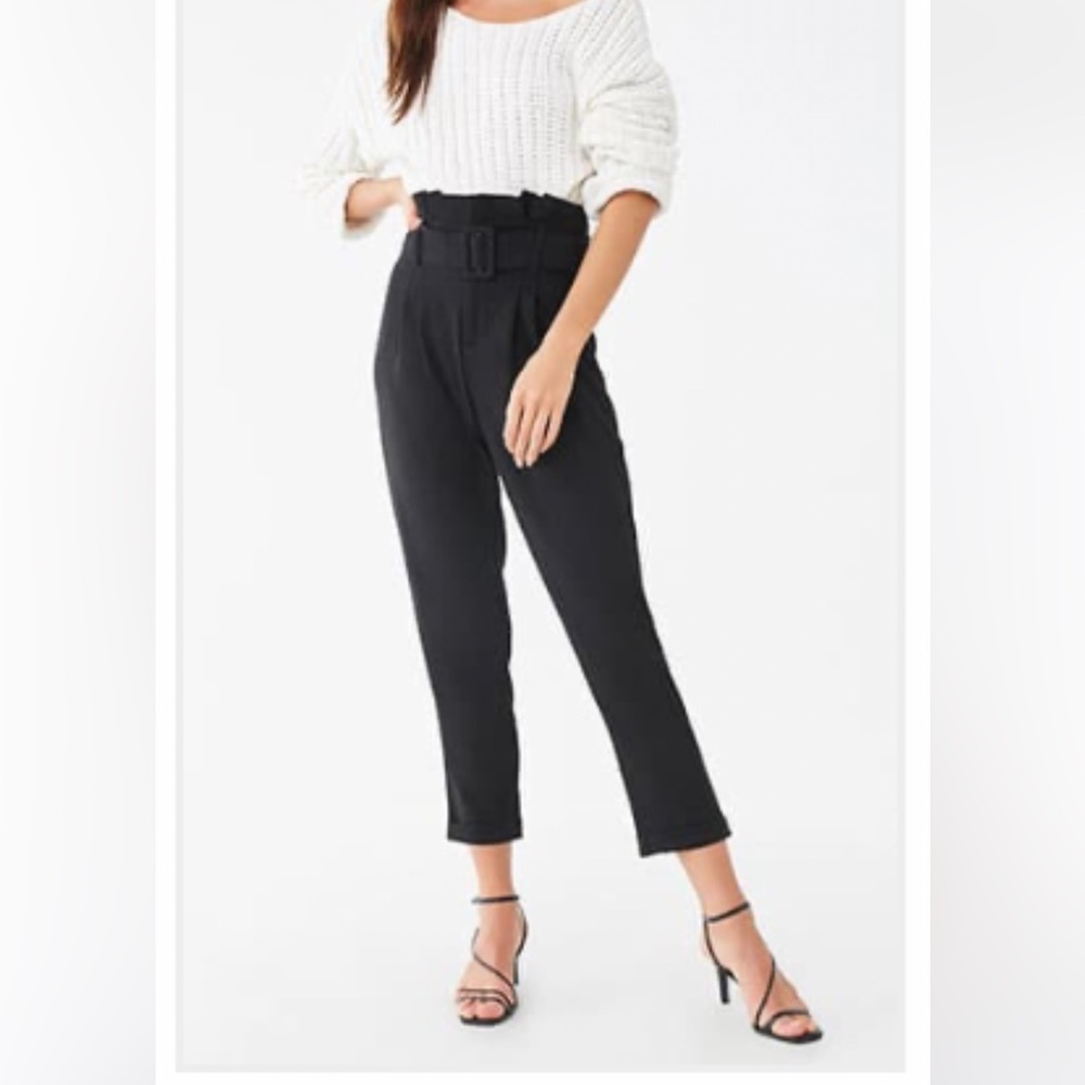 Black Belted Pants